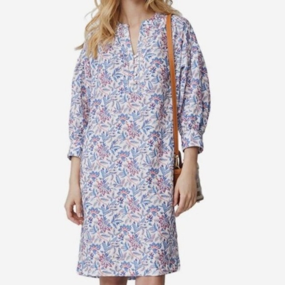J MCLAUGHLIN PRINTED LONG SLEEVE DRESS!! Linen! Gorgeous! XS - Picture 3 of 7